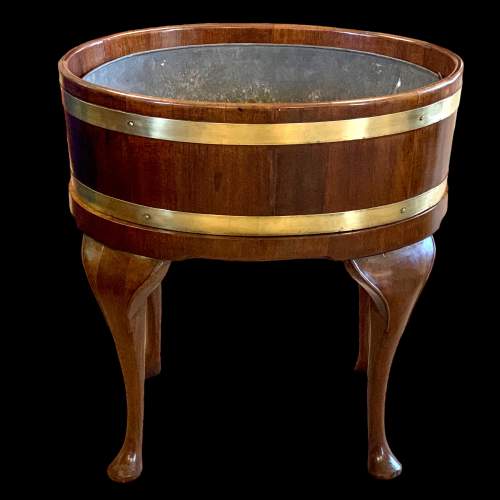 Circa 1890 Coopered Wine Cooler or Planter on Stand image-2