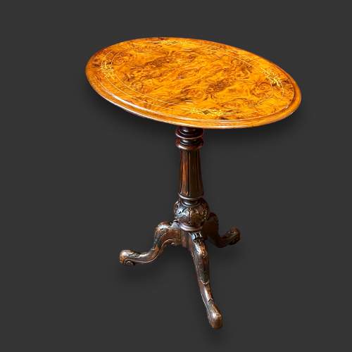 Victorian Burr Walnut Wine Table image-1