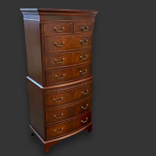 George III Style Mahogany Chest on Chest image-1