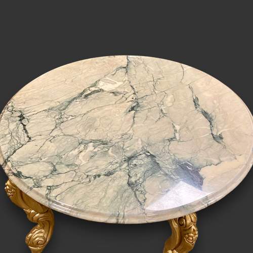 20th Century Gilt Wood and Marble Occasional Table image-4