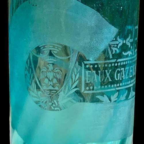 1930s Antique French Turquoise Blue Glass Soda Siphon image-5