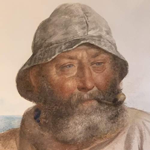 James Drummond Watercolour Painting of a Fisherman image-2
