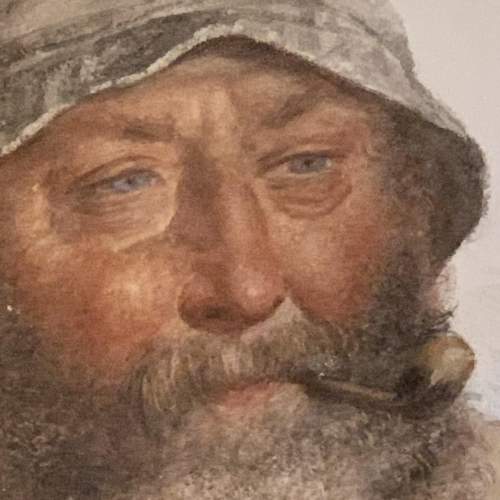 James Drummond Watercolour Painting of a Fisherman image-3