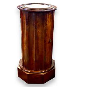 Victorian Mahogany Cylindrical Fluted Pot Cupboard