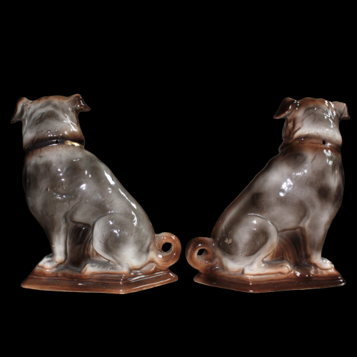 Pair of Late 19th Century Staffordshire Pug Dogs image-3
