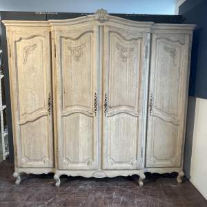 Vintage French 4 Door Ornate Armoire