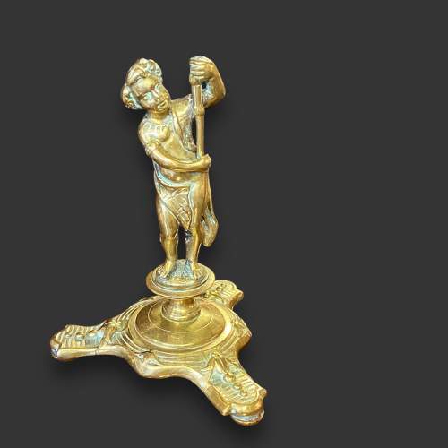19th Century Bronze Cherub Figure image-1