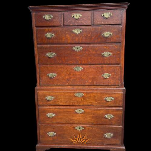 A Fine George III Oak Chest On Chest image-1