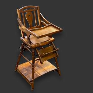Unusual Early 20th Century Metamorphic High Chair