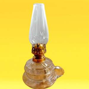 Small Edwardian Decorative Oil Lamp