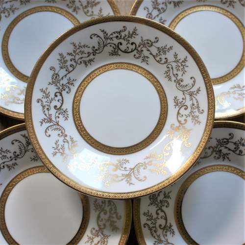 5 Coalport White & Gold Tea Cups and Saucers. Pattern 1035 image-5