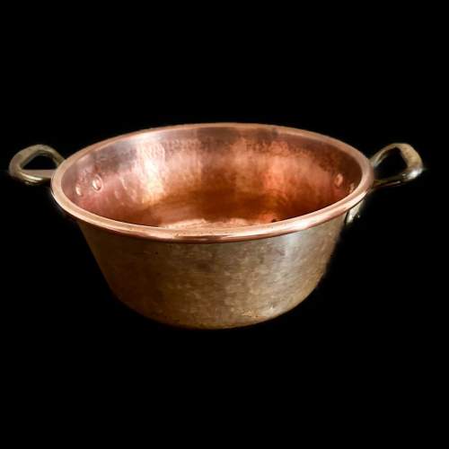 An Early 20th Century French Hammered Copper Pan by Jean Matillon image-1