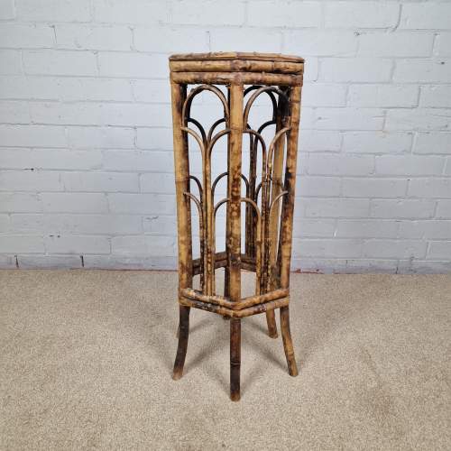 Late 19th - Early 20th Century Chinese Bamboo Jardiniere Stand image-2