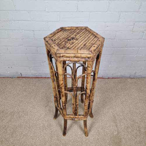 Late 19th - Early 20th Century Chinese Bamboo Jardiniere Stand image-3