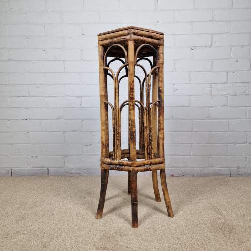 Late 19th - Early 20th Century Chinese Bamboo Jardiniere Stand image-1