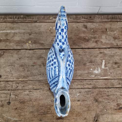 Late 19th Century French Faience Water Jug Moulded as a Cockerel image-4