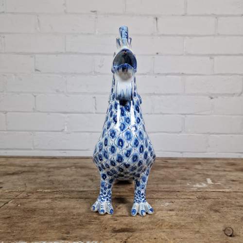 Late 19th Century French Faience Water Jug Moulded as a Cockerel image-5