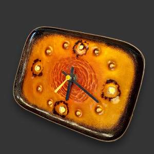1960s Italian Enamelled Clock by Franco Bastianelli