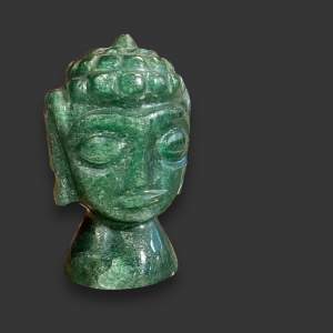 Oriental Carved Jade Buddha Head