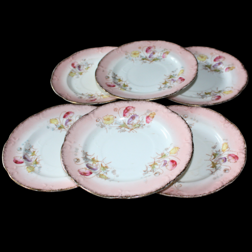 Delicate Victorian China Cups and Saucers - 6 Place Setting image-3