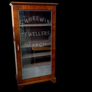 1930s Walnut Jewellery Display Cabinet