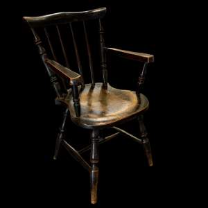 19th Century Spindle Back Childs Chair