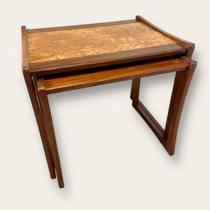 Mid 20th Century Teak Nest of Two Tables