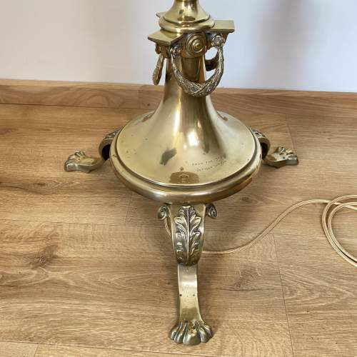 Brass Standard Lamp - Superb Heavy Quality and Period Design 1914 image-2