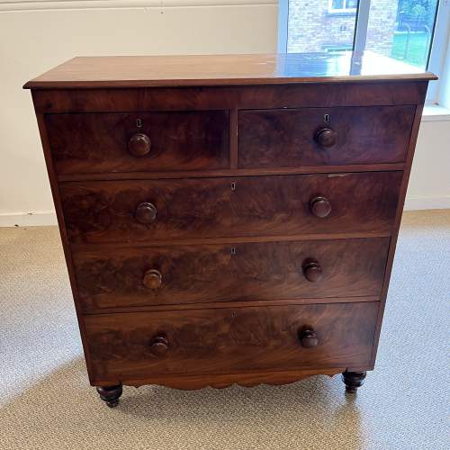 A Victorian Flamed Mahogany Chest of Drawers image-5