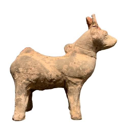 Large Han Dynasty Pottery Guard Dog image-4