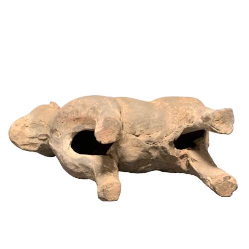 Large Han Dynasty Pottery Guard Dog image-7