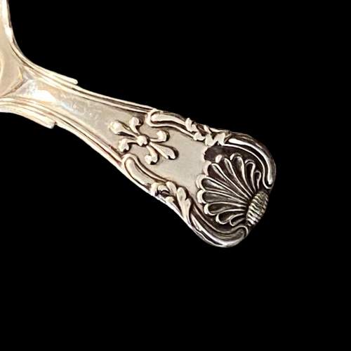 Rare William IV King Variant Silver Caddy Spoon image-2