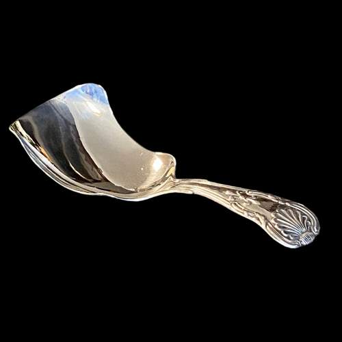 Rare William IV King Variant Silver Caddy Spoon image-5