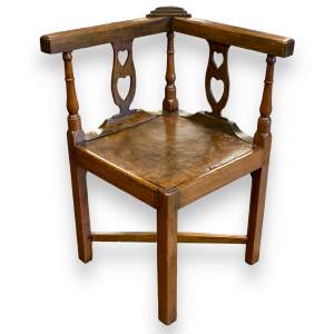 Georgian Oak Peg Jointed Corner Chair