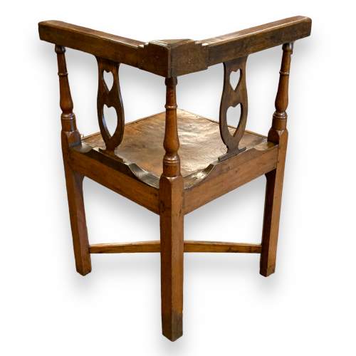 Georgian Oak Peg Jointed Corner Chair image-4