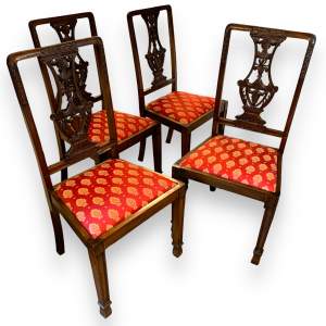 Set of Four Early 20th Century Mahogany Dining Chairs