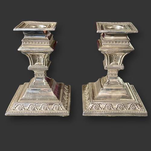 Early 20th Century Pair of Silver Candlesticks image-1