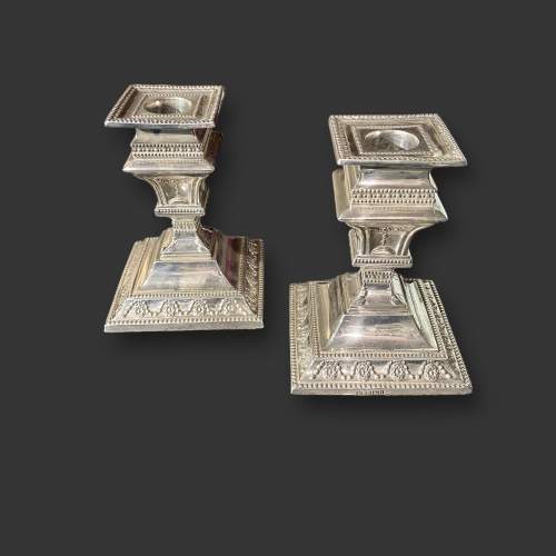 Early 20th Century Pair of Silver Candlesticks image-2