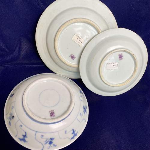 3 Chinese Tek Sing Shipwreck Porcelain Dishes Circa 1822 image-2