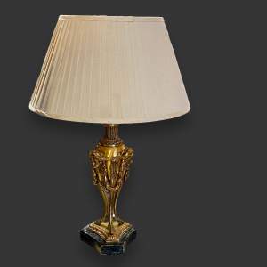 Early 20th Century French Gilt Lamp