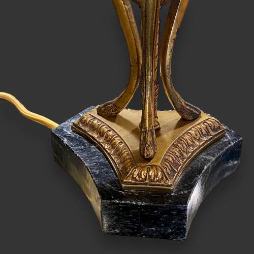 Early 20th Century French Gilt Lamp image-3