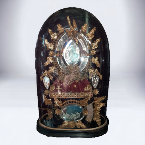 Napoleon lll French Glass Dome Globe de Mariee with Interior image-2
