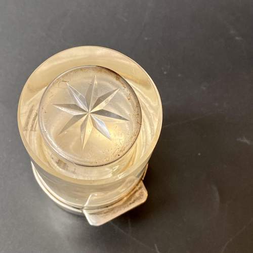 Edwardian Silver and Enamel Glass Scent Bottle image-6