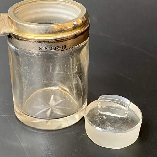Edwardian Silver and Enamel Glass Scent Bottle image-5