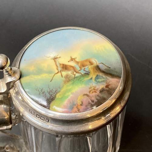 George V Silver Mounted Glass Tankard image-2
