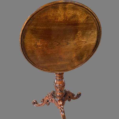 An Elegant Victorian Walnut Tilt Top Wine Table image-4