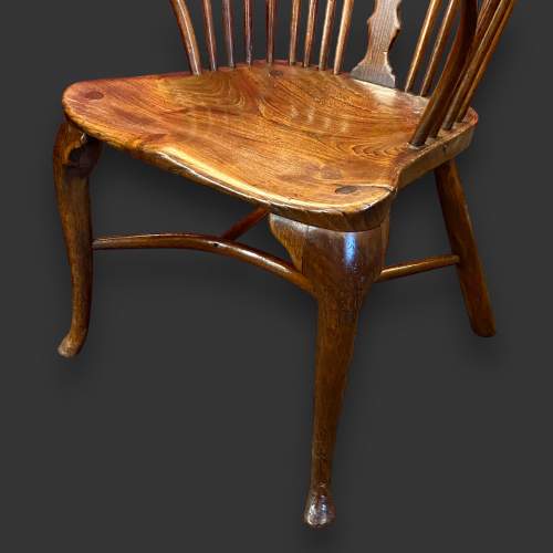George II Ash and Elm Windsor Chair image-5