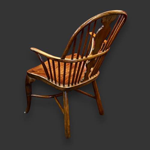 George II Ash and Elm Windsor Chair image-6