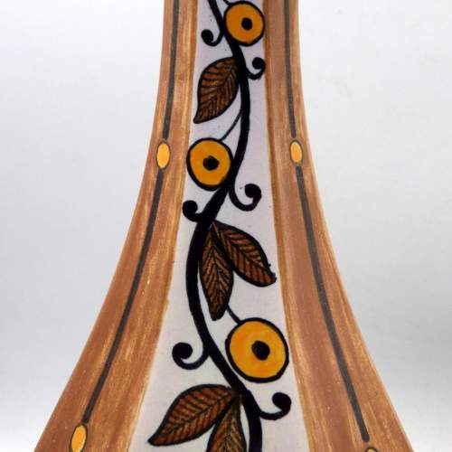 French Faience 1930s Art Deco Breton Pottery Table Lamp image-3
