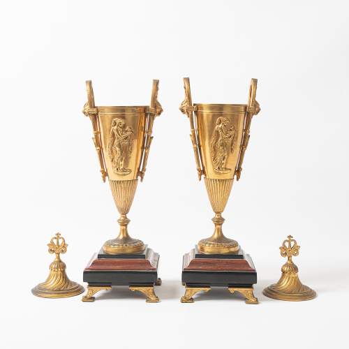 Pair of 19th Century French Gilt Bronze Garnitures image-3